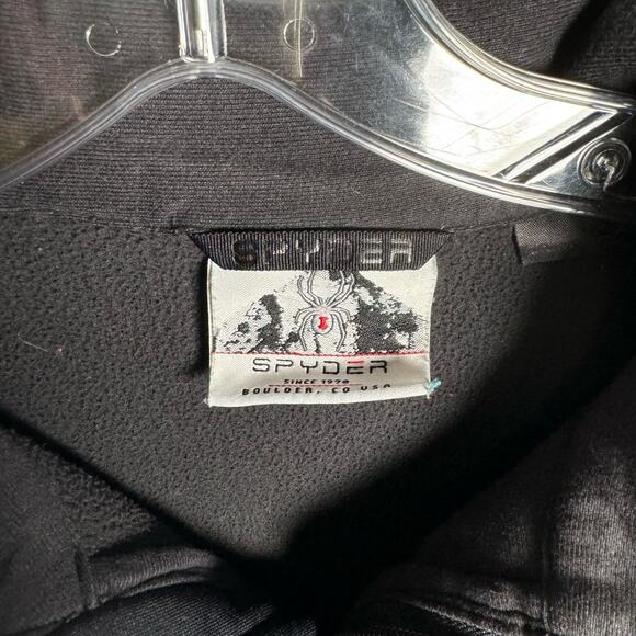 Spyder Black Waffle Verger Fleece Lined 1/4 Zip Pullover Men's Size M - Picture 4 of 5